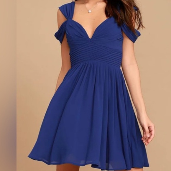 LULUS Royal Blue Dress - Picture 2 of 3